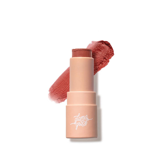 Glam & Grace: Mega Color Lip Balm - Muted Red
