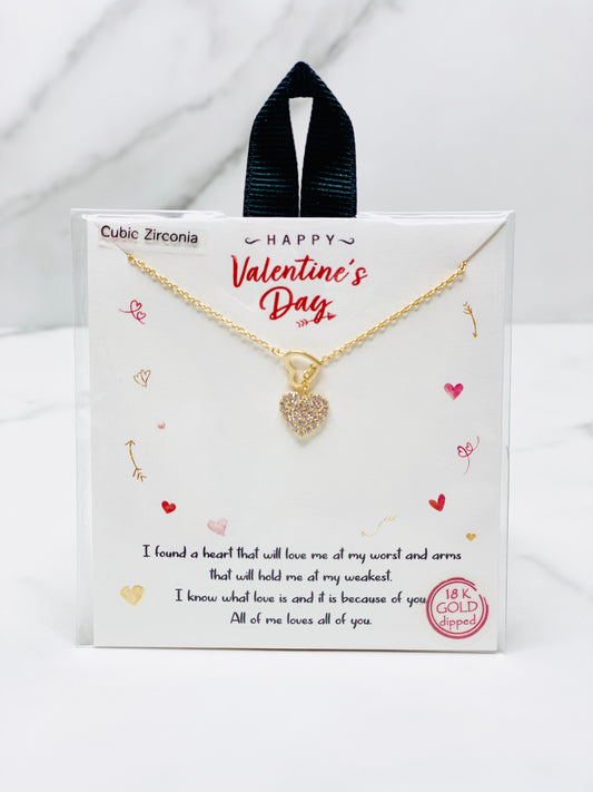 18k Gold Dipped "Valentines Day" Necklace
