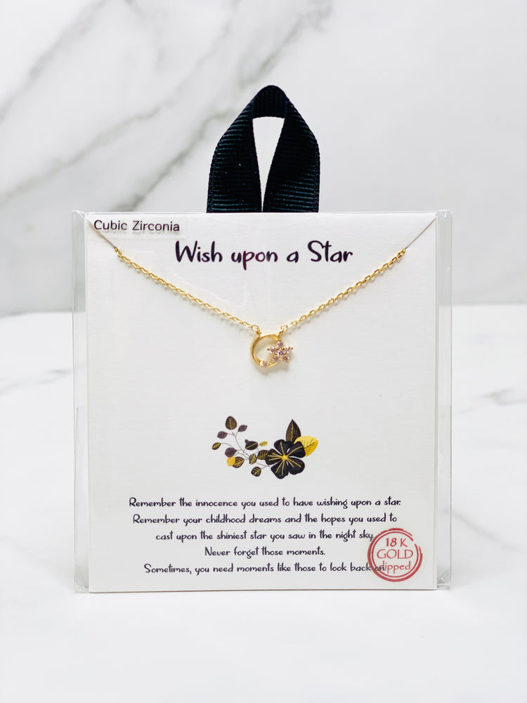 18k Gold Dipped "Wish upon a star" Necklace