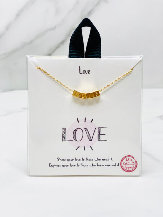 18k Gold Dipped "LOVE" Necklace