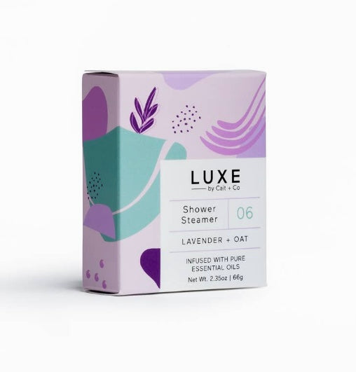LUXE Lavender + Oat Shower Steamer Fizzy Bomb
